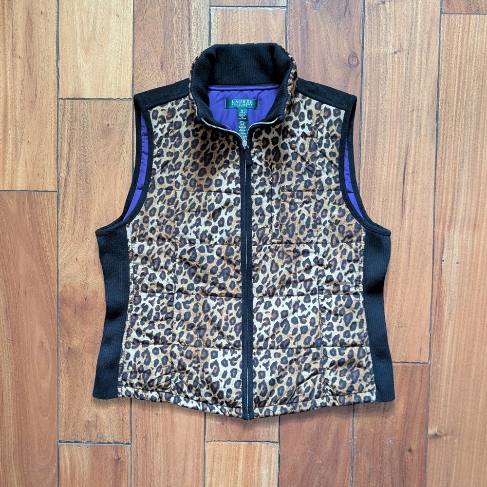 Ralph Lauren Vintage Cheetah Vest (L)